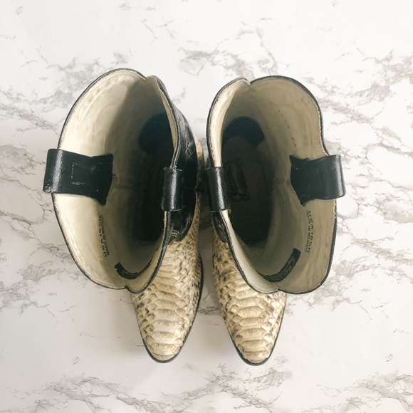 J. B. Dillon Reserve Snakeskin Leather Cowboy Boot - Picture 2 of 10